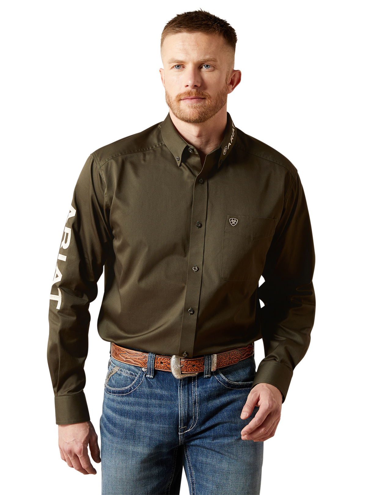 Chemise Team Twill Olive - Homme