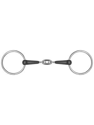 Mors Loose Ring double brisure en Caoutchouc oval
