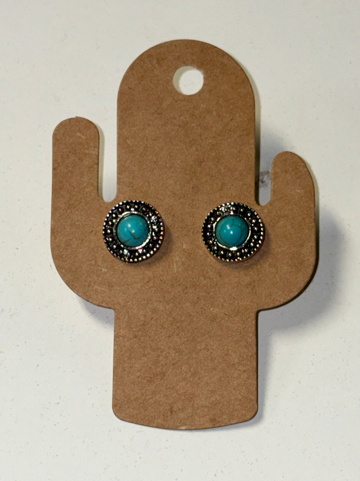 Boucles d'oreilles pierre turquoise