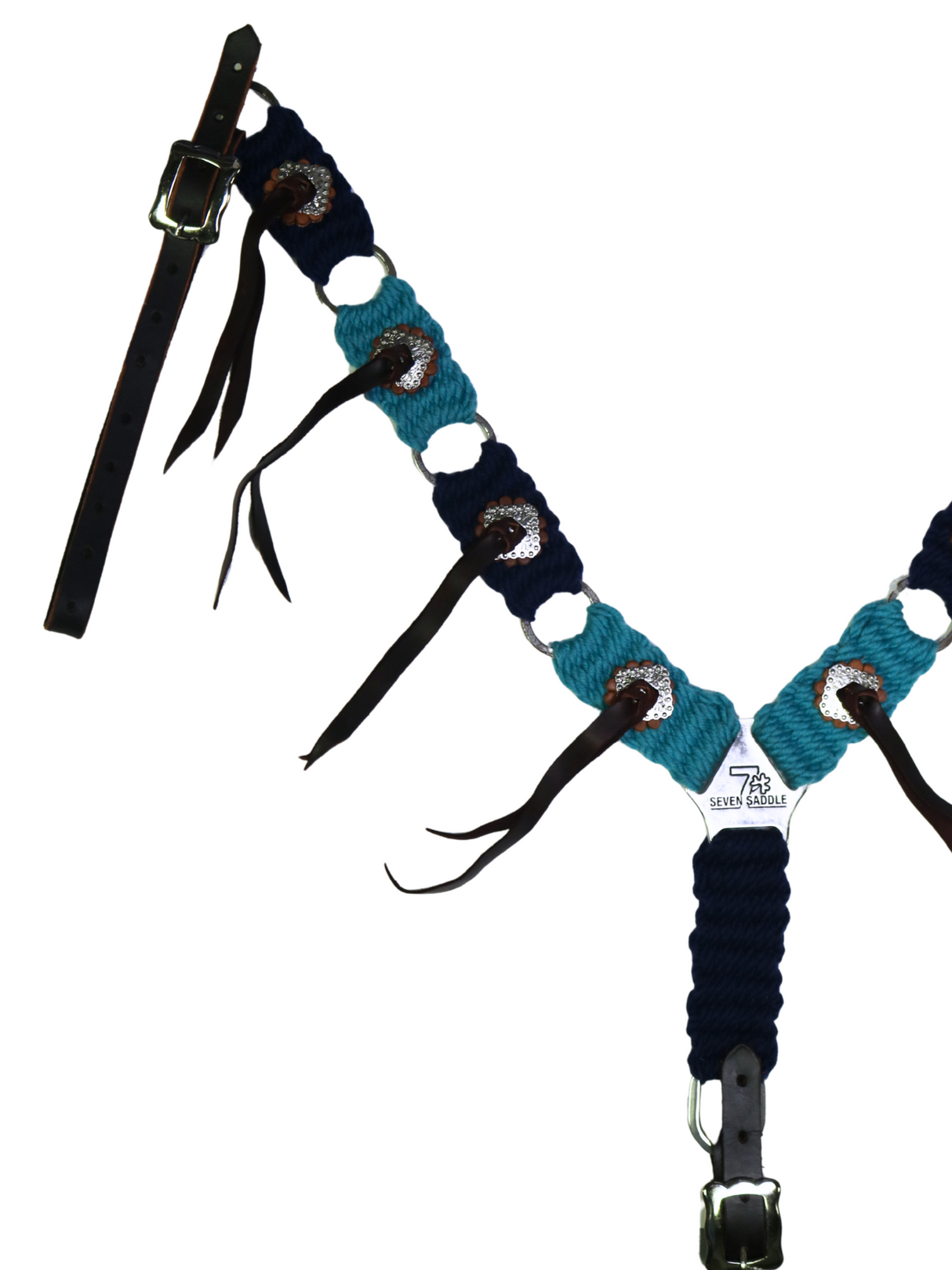 Bricole Western en Mohair et conchos