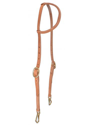 Western Bridle with Brass Snap Change Ear
