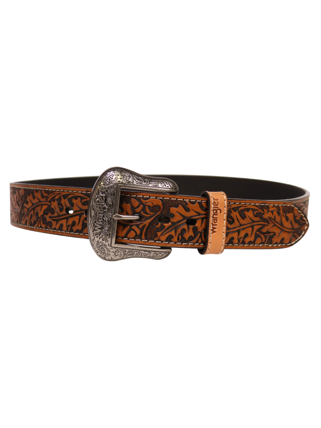 Acorn & Leaf Embossed Western Belt - Men's