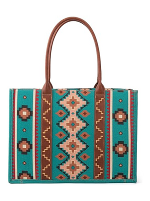 Sac à main Aztec Turquoise - Grand