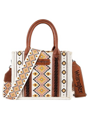 Aztec Beige Coffee Handbag - Small