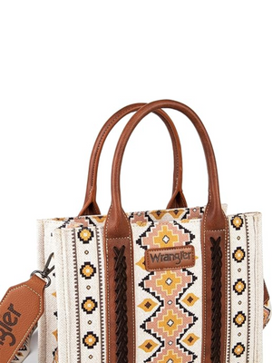 Aztec Beige Coffee Handbag - Small