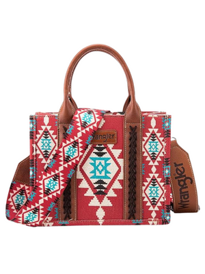 Burgundy Aztec Handbag - Small