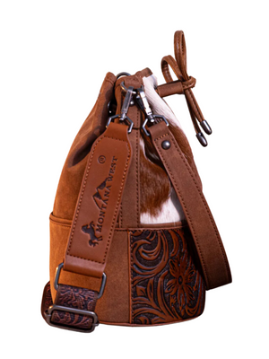 Tooled Cow Crossbody Handbag