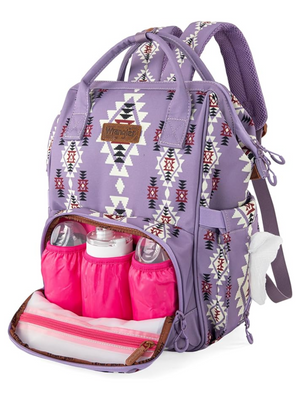 Aztec Allover Backpack Lavender