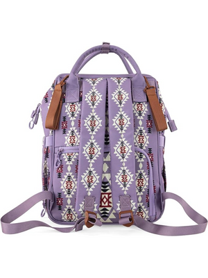 Aztec Allover Backpack Lavender