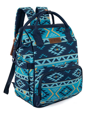 Aztec Allover Navy Backpack