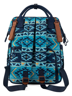 Aztec Allover Navy Backpack