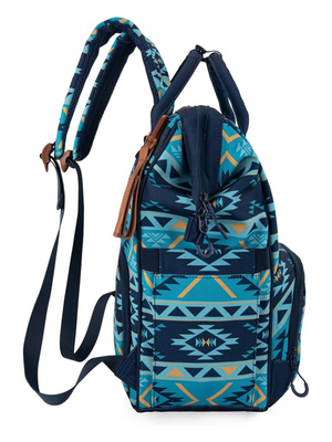 Aztec Allover Navy Backpack