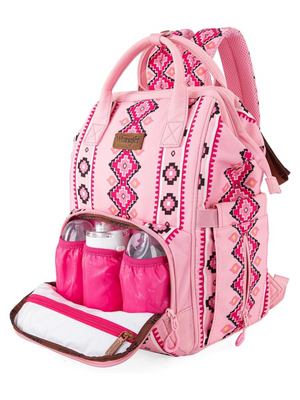 Aztec Allover Backpack Pale Pink