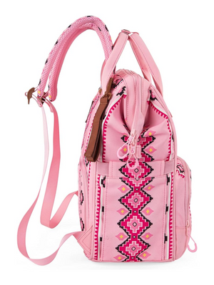 Aztec Allover Backpack Pale Pink