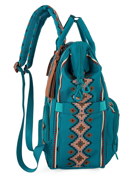 Sac à Dos Aztec Allover Turquoise