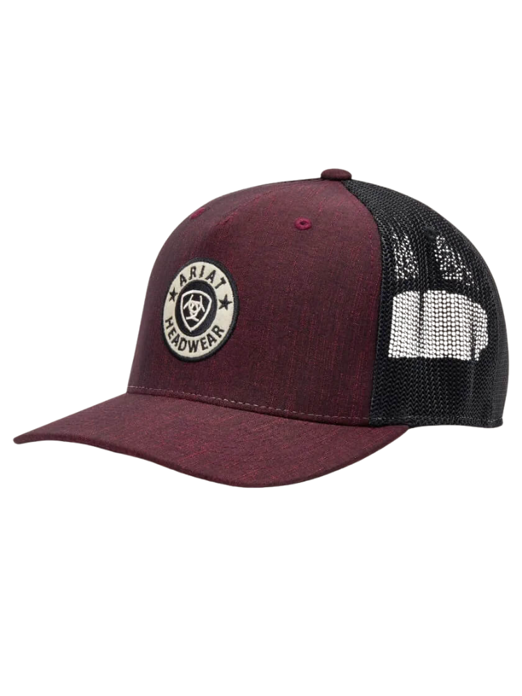 Casquette FlexFit 110 Round Shield Logo Wine