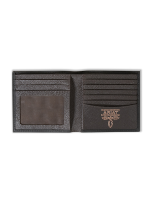 Portefeuille Bifold Logo Embossé Noir