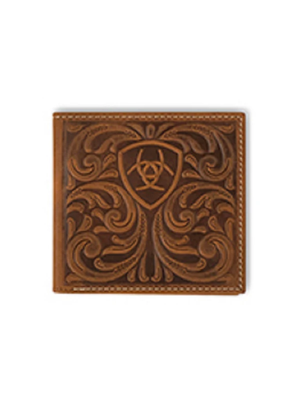Portefeuille Bifold Scrolling Embossed Medium Brown