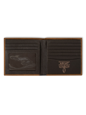 Portefeuille Bifold Scrolling Embossed Medium Brown