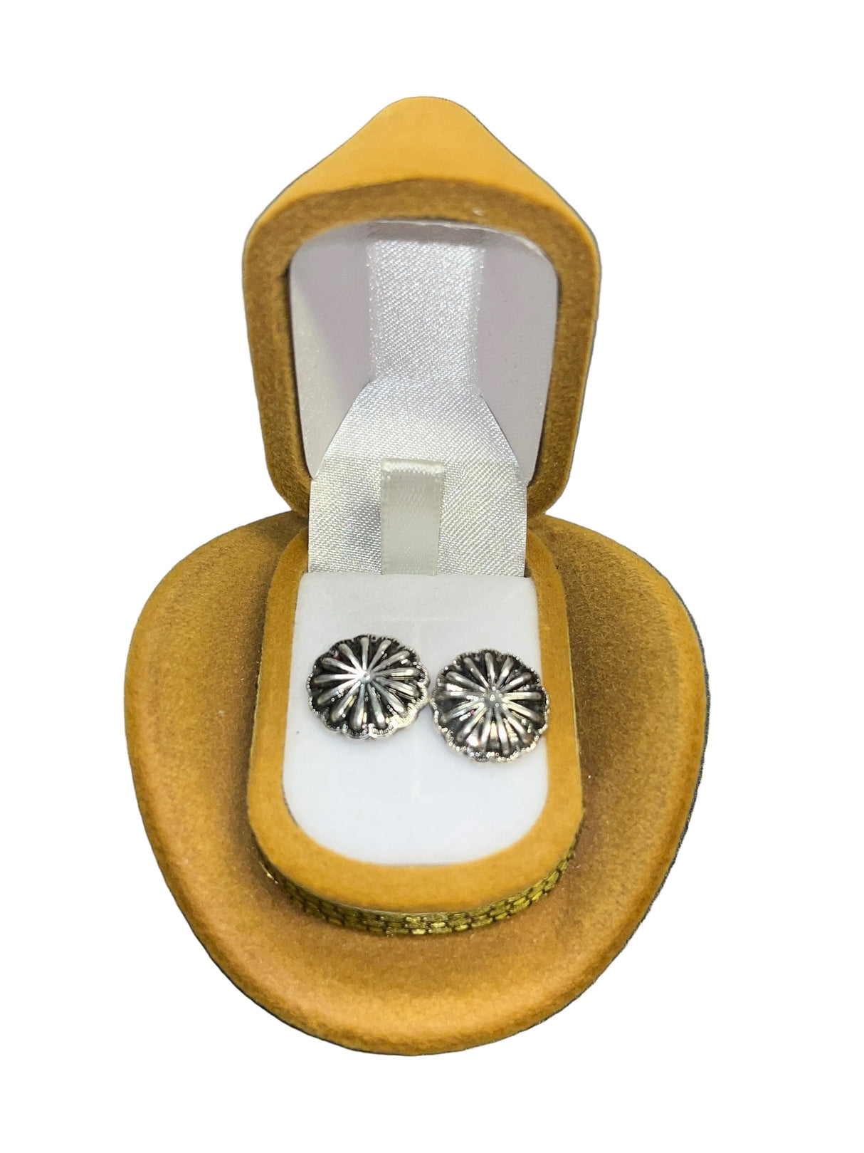 Earrings in a Concho Hat