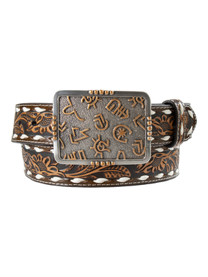 Ceinture Western Florale et Brand avec boucle - Femme