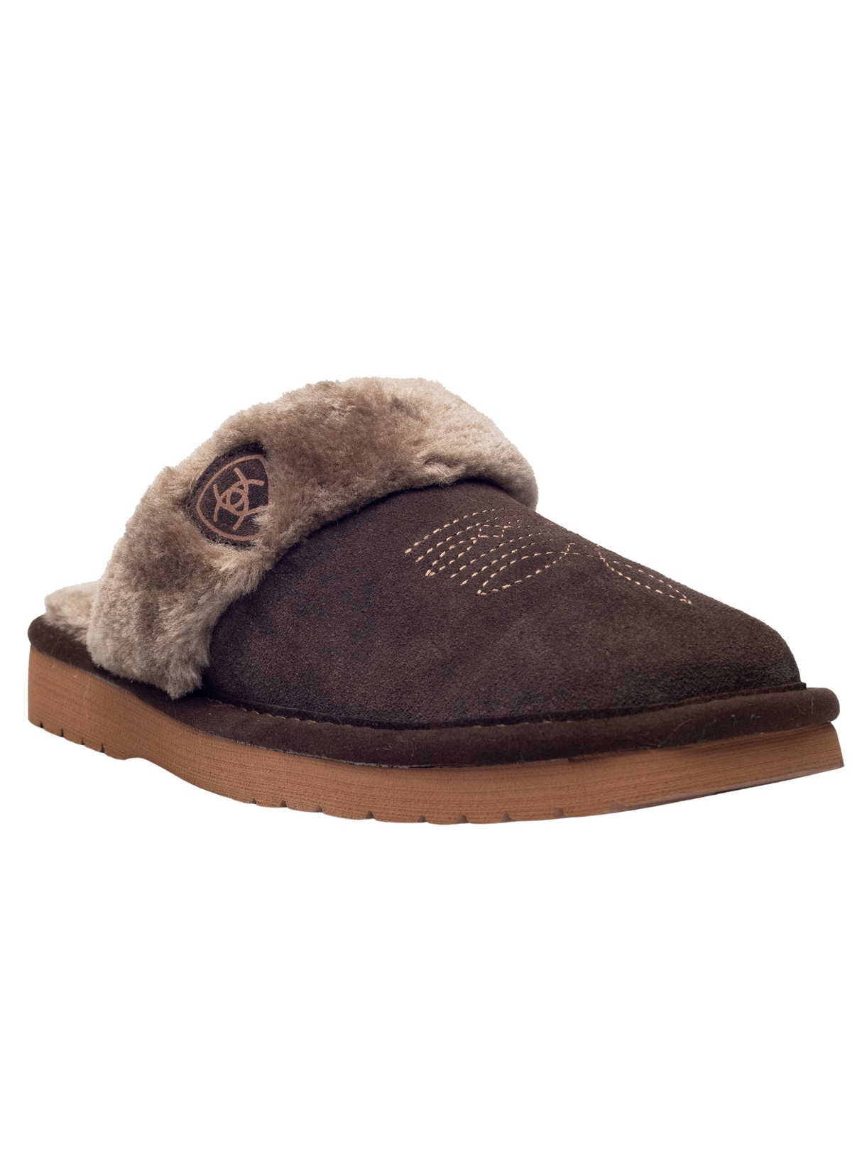 Pantoufles Jackie Square Toe Chocolat - Femme