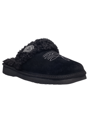 Pantoufles Jackie Square Toe Noir - Femme