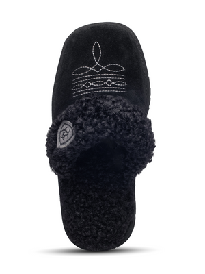 Pantoufles Jackie Square Toe Noir - Femme