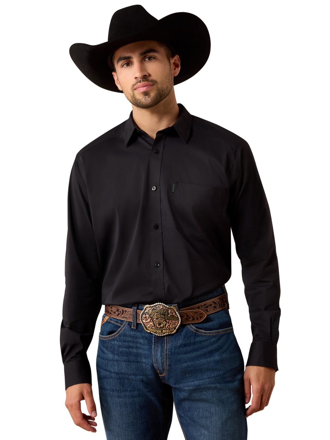 Everything Black Classic Fit Western Shirt - Men's