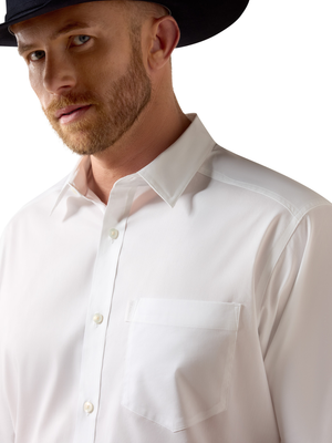 Everything White Classic Fit Western Shirt - Men's