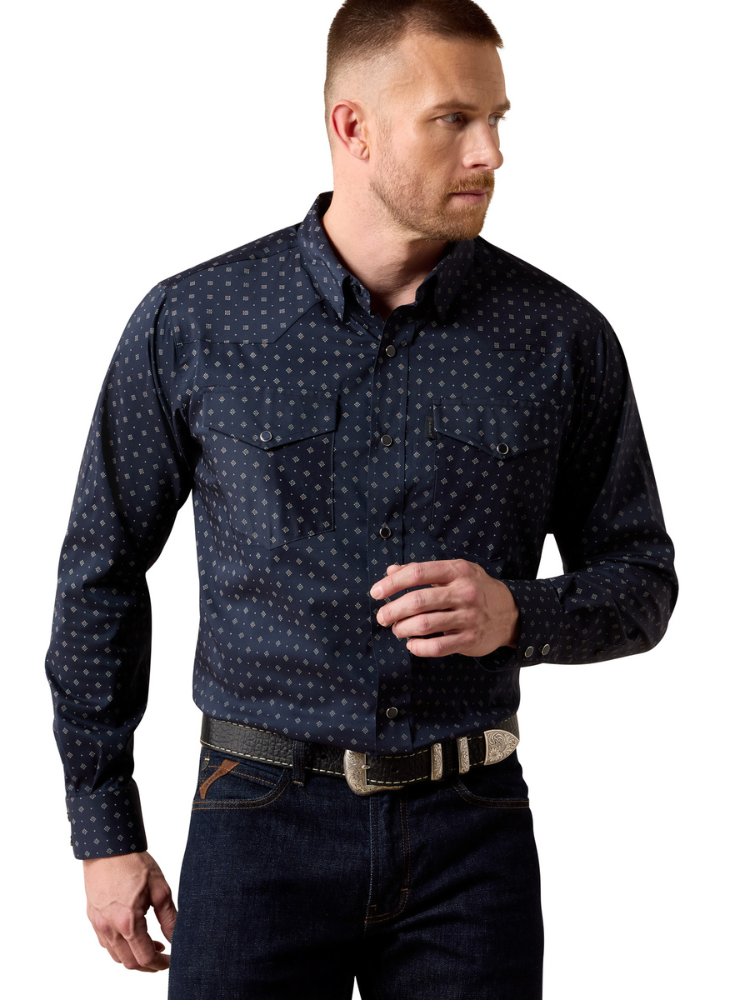 Everything Classic Fit Snap Night Sky Geo Shirt - Men