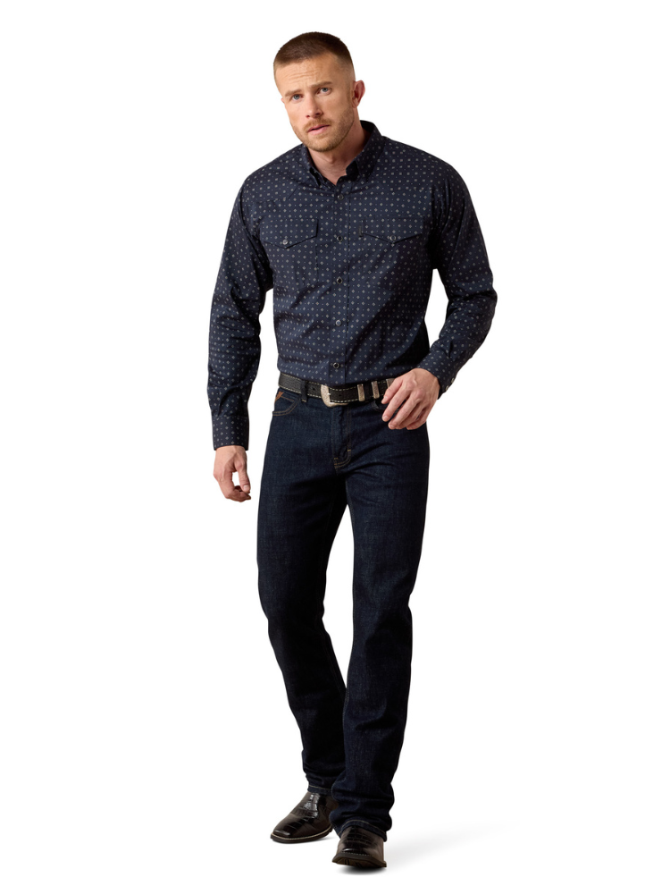 Everything Classic Fit Snap Night Sky Geo Shirt - Men