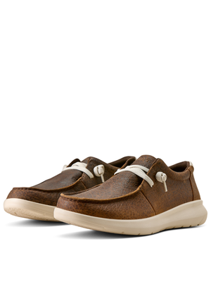 Soulier Hilo Warm Brown Elephant Print - Homme