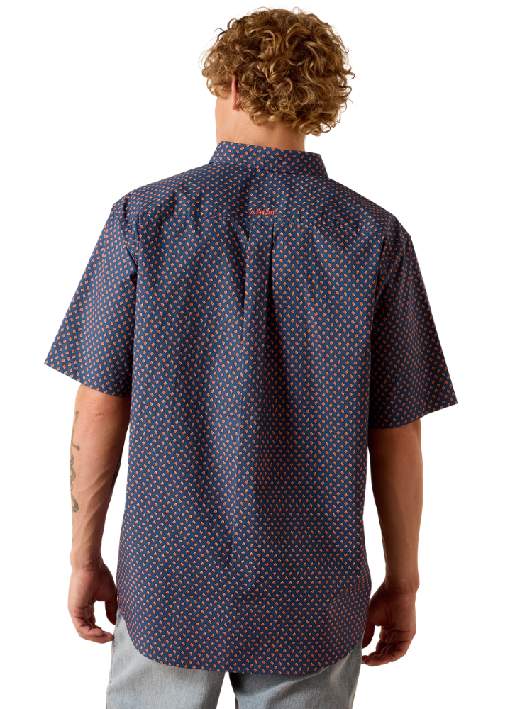 Chemise à manches courtes Nikola Key Largo Blue Geo Print - Homme