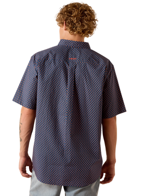 Chemise à manches courtes Nikola Key Largo Blue Geo Print - Homme
