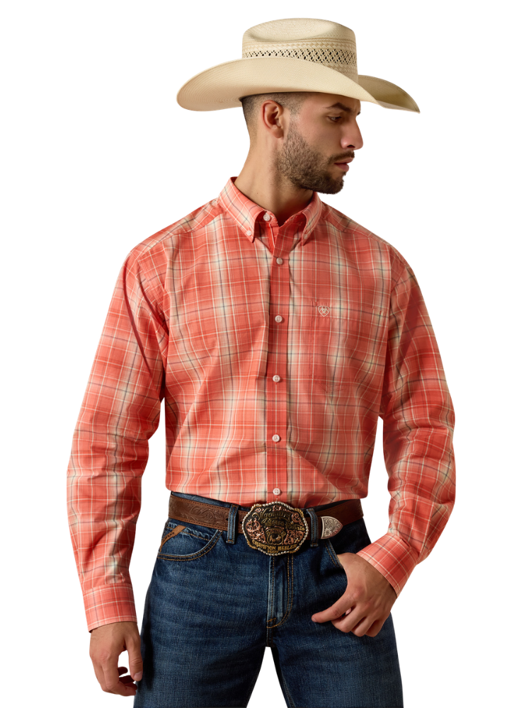 Chemise Pro Series Noble Hot Coral Plaid - Homme