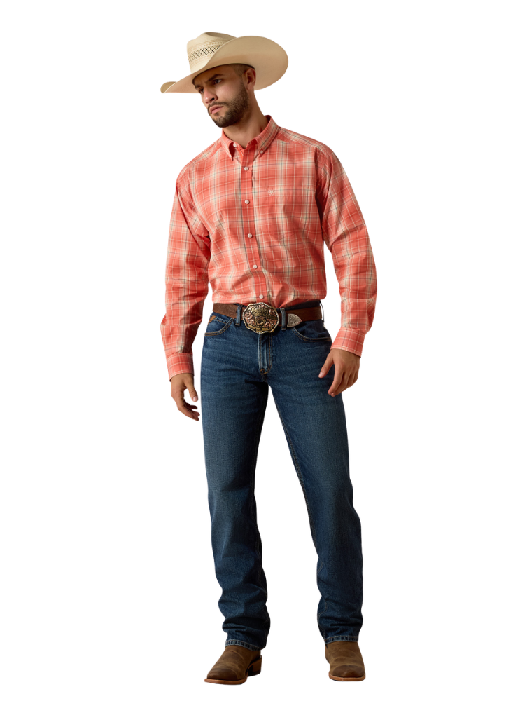 Chemise Pro Series Noble Hot Coral Plaid - Homme
