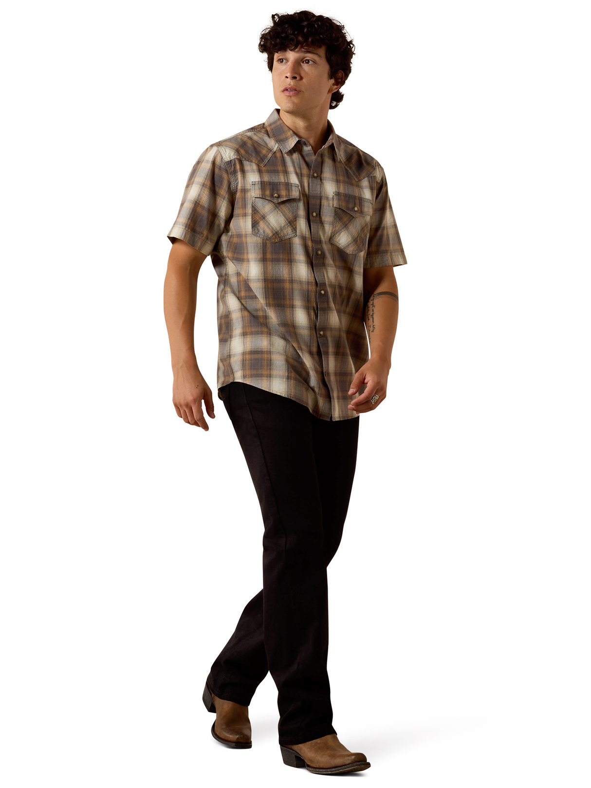 Chemise manches courtes Retro Helix Fitted - Homme
