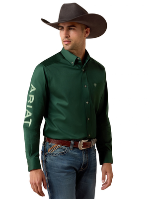 Chemise Western Team Logo Twill Classic Fit Pineneedle Green - Homme