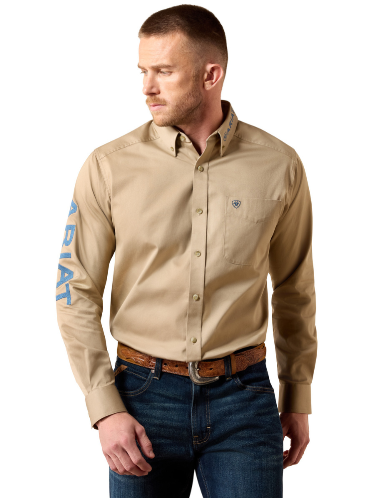 Chemise Western Team Logo Twill Savannah Tan - Homme