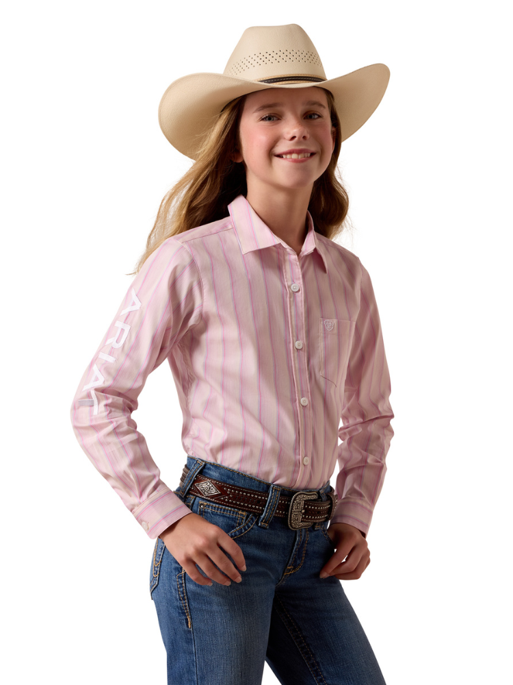Girls' Pink Ombre Stripe Team Kirby Shirt