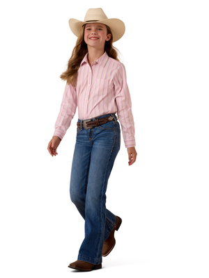 Girls' Pink Ombre Stripe Team Kirby Shirt