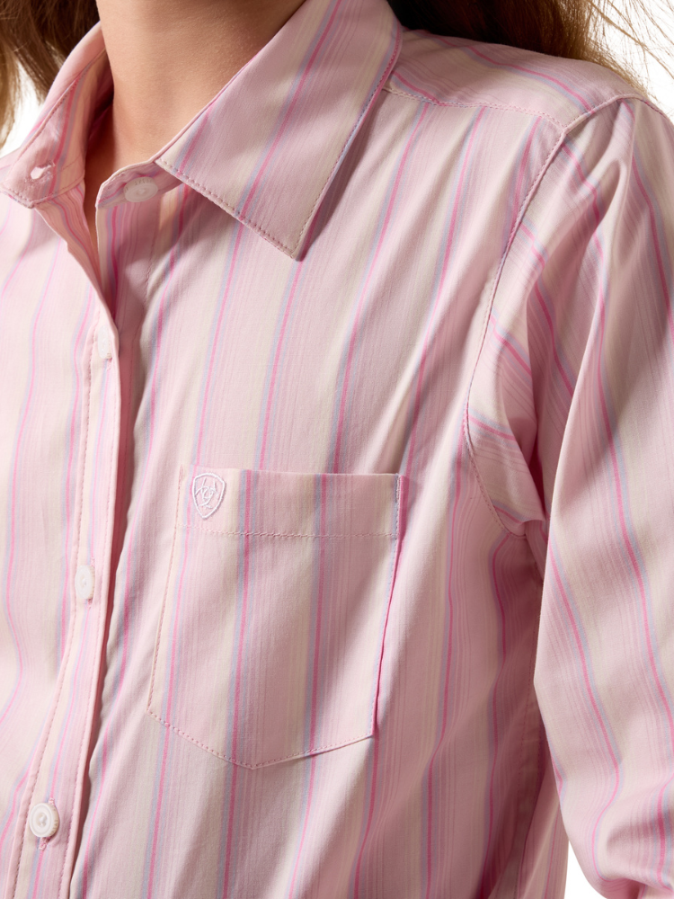 Girls' Pink Ombre Stripe Team Kirby Shirt