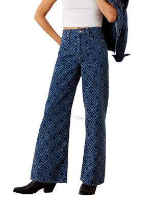 Jeans Western Jazmine Wide Needle Punch Taille Haute - Femme