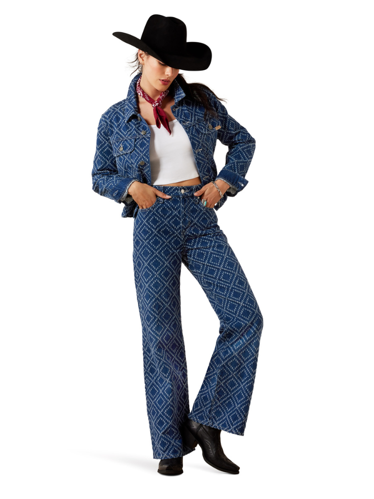 Jeans Western Jazmine Wide Needle Punch Taille Haute - Femme