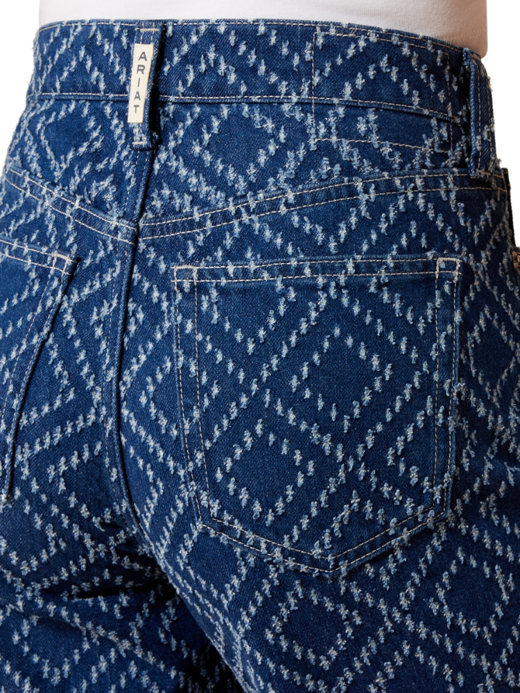 Jeans Western Jazmine Wide Needle Punch Taille Haute - Femme