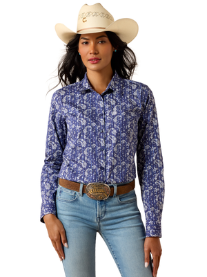 Women's Kirby Stretch Paisley Floral Western Shirt