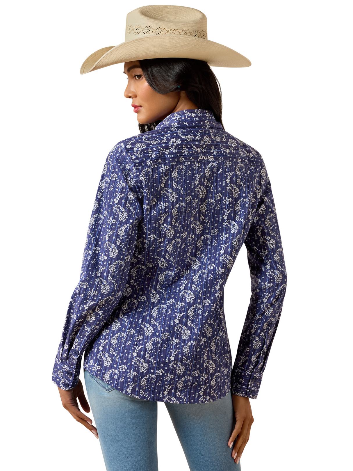Women's Kirby Stretch Paisley Floral Western Shirt