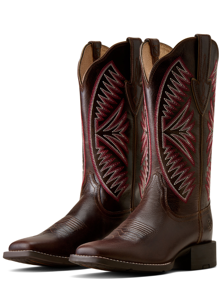 Bottes Western Round up Ruidoso Arizona Brown - Femme