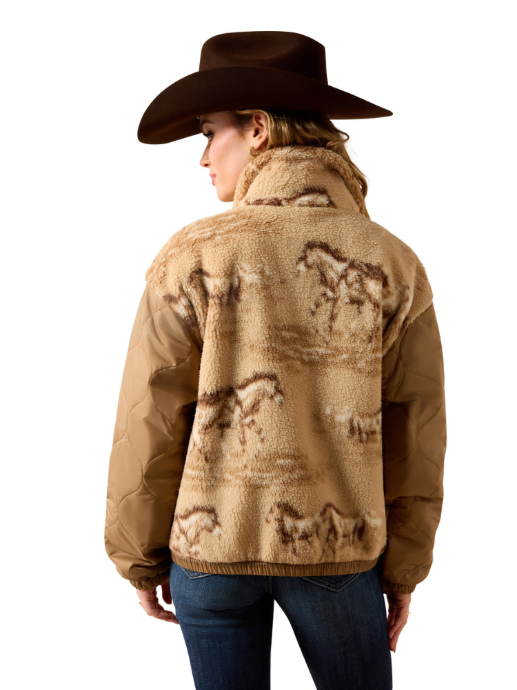 Veste de Sherpa Blocked Wild Horses - Femme